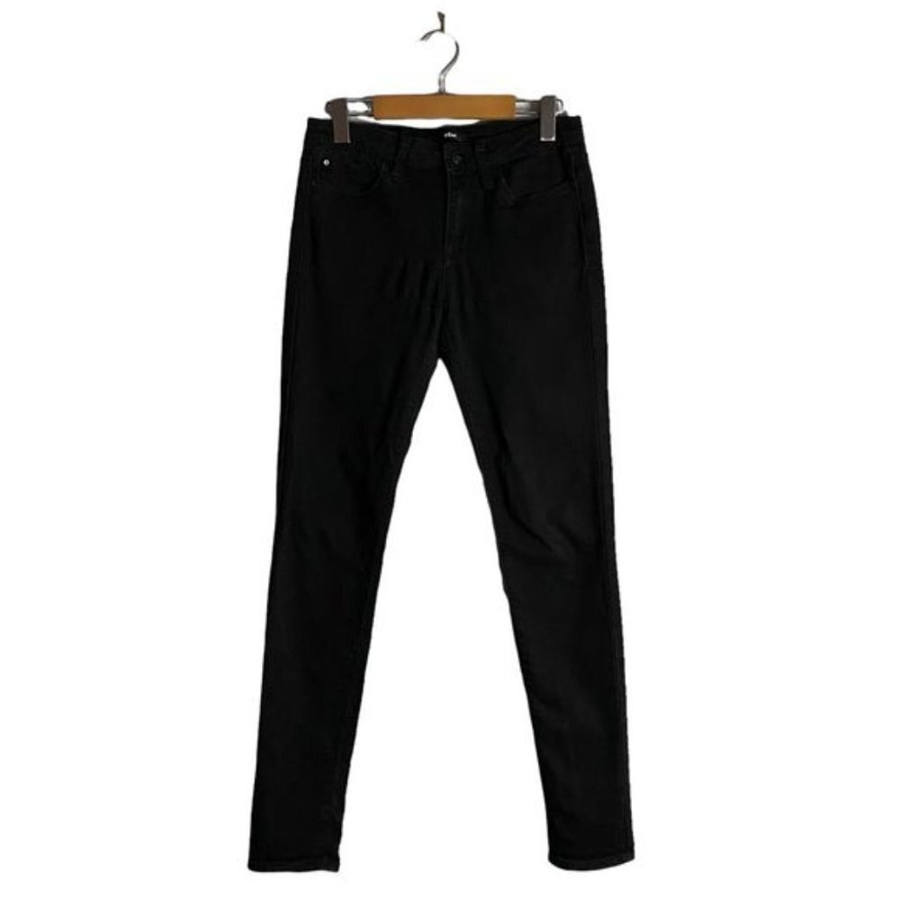 Else Women's Black Mid Rise Skinny Denim Jeans